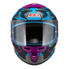 Kask integralny NZI TRENDY CAMU BLUE NEON PINK BLUE S MATT niebieski różowy