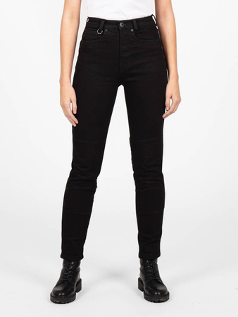 Jeansy motocyklowe damskie KNOX RYDAL LADY SHORT BLACK czarny