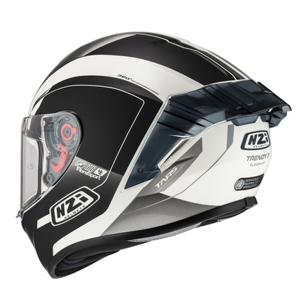 Kask integralny NZI TRENDY ELEGANCE WHITE BLACK TINTED MATT biały czarny