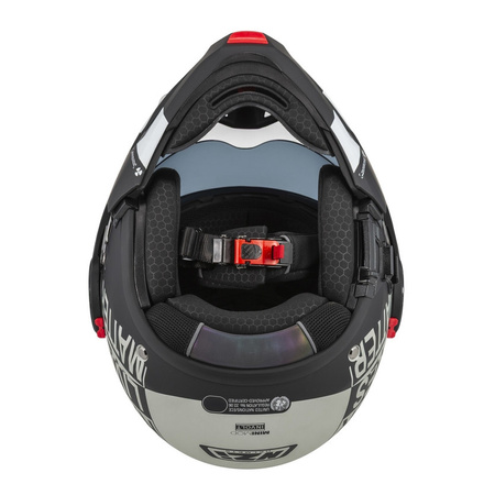 Kask szczękowy NZI MINIMOD INVOLT GREY BLACK GREY MATT szary czarny