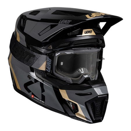 Kask cross z goglami LEATT KIT MOTO 8.5 V25 BLACK czarny