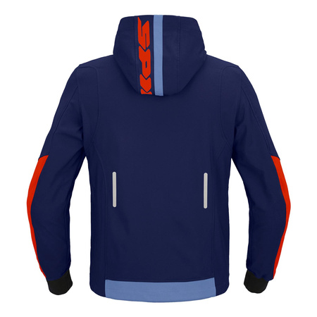 Kurtka tekstylna SPIDI HOODIE ARMOR LIGHT NAVY/RED granatowy czerwony