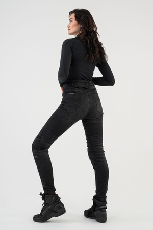 Jeansy motocyklowe damskie SHIMA METRO LADY BLACK czarny