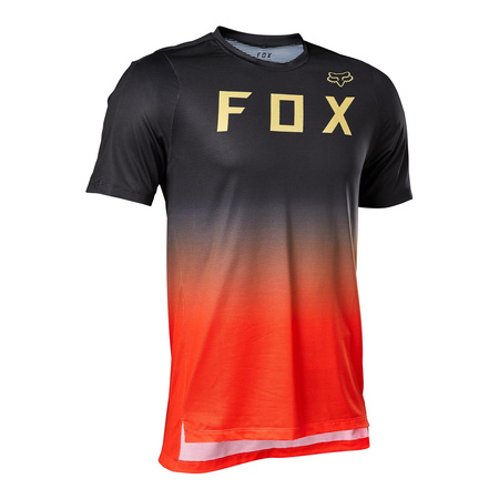 Koszulka rowerowa FOX FLEXAIR FLUO RED czarny czerwony fluo