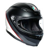 Kask integralny AGV K6 MINIMAL BLACK/WHITE/RED czarny szary czerwony biały