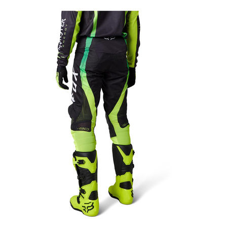 Spodnie cross FOX 180 MONSTER BLACK czarny zielony fluo
