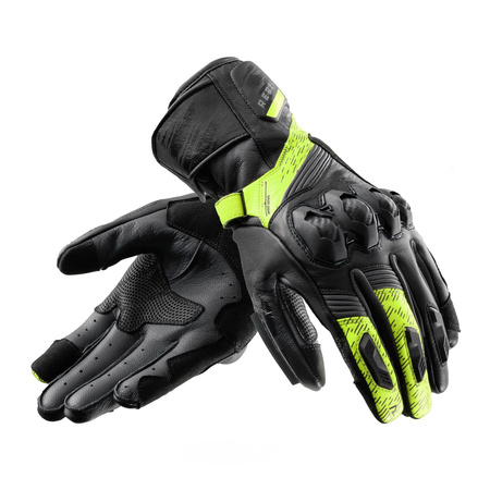 Rękawice miejskie REBELHORN VIPER BLACK/GREY/FLUO YELLOW czarny szary żółty fluo