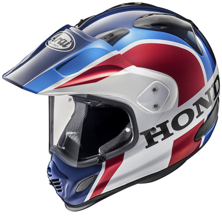 Kask cross ARAI TOUR-X4 HONDA AFRICA TWIN biały czerwony niebieski granatowy