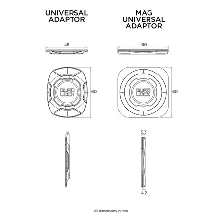 Uniwersalny adapter QUAD LOCK V3 czarny
