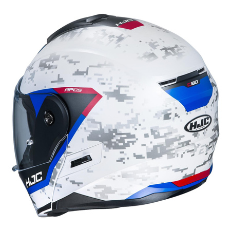 Kask modułowy HJC C80 BULT WHITE/RED/BLUE biały szary niebieski czerwony