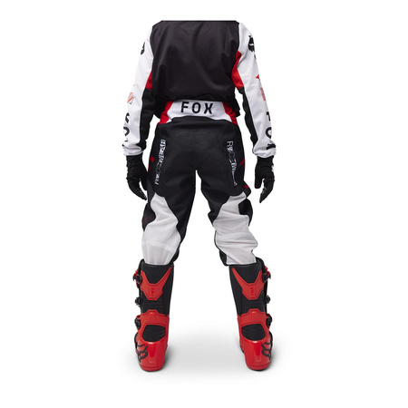 Spodnie cross dziecięce FOX JUNIOR 180 RACE SPEC FLUO RED czarny czerwony fluo biały
