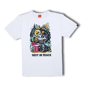 Koszulka T-shirt DAVCA REST IN PEACE biały