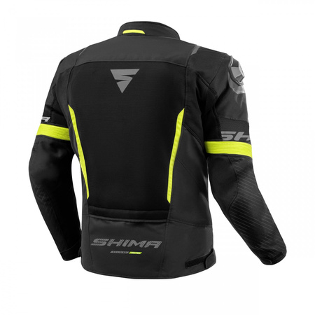 Kurtka tekstylna SHIMA SOLID 2.0 VENTED FLUO czarny żółty fluo