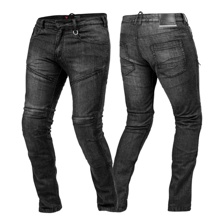 Jeansy motocyklowe SHIMA GRAVEL 3 BLACK czarny