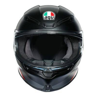 Kask integralny AGV K6 MINIMAL BLACK/WHITE/RED czarny szary czerwony biały