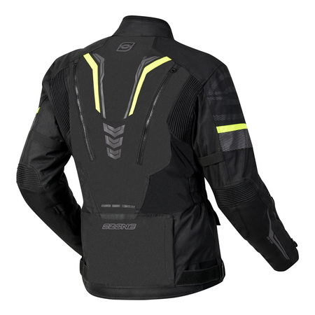 Kurtka tekstylna OZONE TOUR III BLACK/FLUO YELLOW czarny żółty fluo