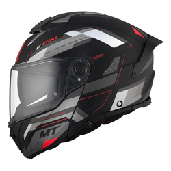 Kask szczękowy MT ATOM 2 SV BAST BLACK/GREY czarny szary czerwony