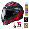 Kask integralny HJC I70 REDEN BLACK/RED czerwony srebrny czarny