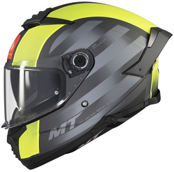 Kask integralny MT THUNDER 4 SV THREADS MATT GREY/GREEN szary żółty fluo zielony
