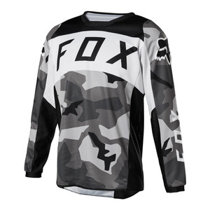 Bluza cross dziecięca FOX JUNIOR 180 BNKR BLACK CAMO zielony brązowy moro czarny biały