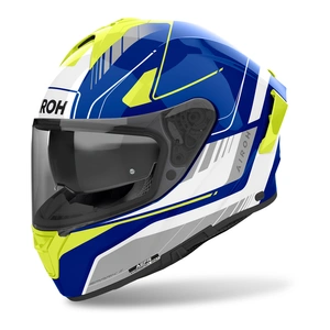 Kask integralny AIROH SPARK 2 CHRONO BLUE/YELLOW GLOSS niebieski żółty fluo szary biały