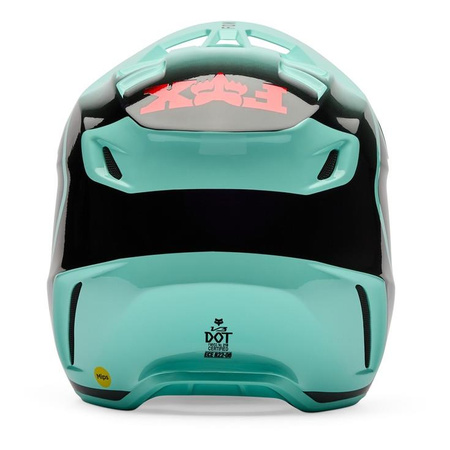 Kask cross FOX V3 DRIP TURQUOISE zielony czarny