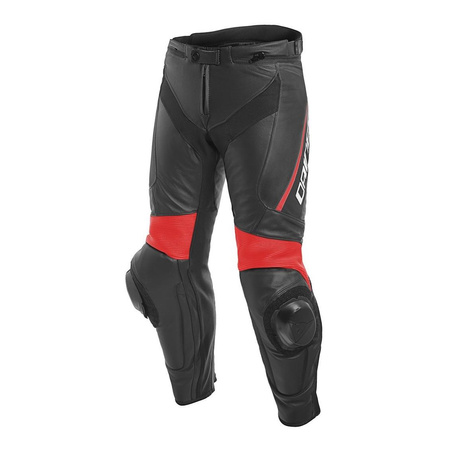 Spodnie skórzane DAINESE DELTA 3 BLACK/RED FLUO czarny czerwony fluo