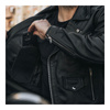 Kurtka skórzana motocyklowa ramoneska OZONE RAMONES czarna