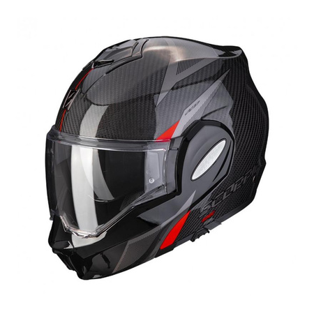Kask szczękowy SCORPION EXO-TECH EVO TOP BLACK/RED czarny czerwony