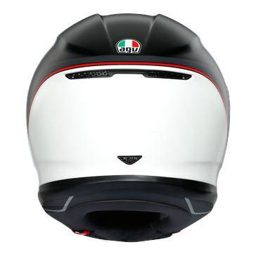 Kask integralny AGV K6 MINIMAL BLACK/WHITE/RED czarny szary czerwony biały