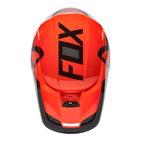 Kask cross FOX V1 LUX FLUORESCENT ORANGE pomarańczowy czarny szary