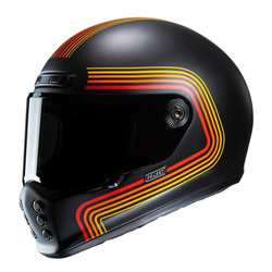 Kask integralny HJC V10 FONI BLACK/RED czarny czerwony żółty