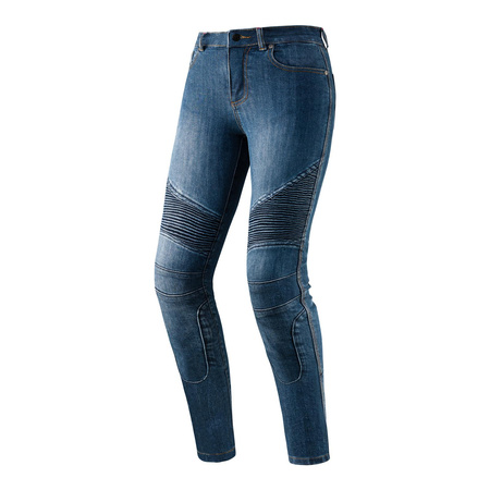 Jeansy motocyklowe damskie REBELHORN VANDAL LADY DENIM WASHED BLUE niebieski