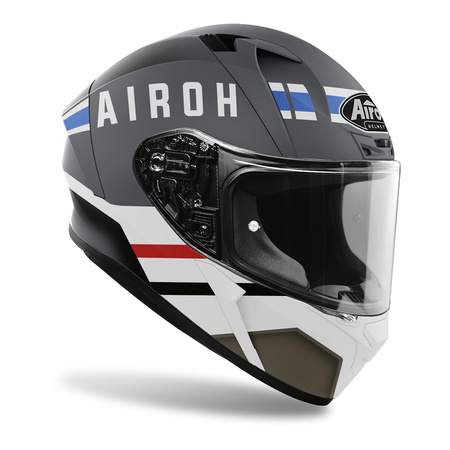 Kask integralny AIROH VALOR CRAFT MATT szary biały czerwony niebieski czarny