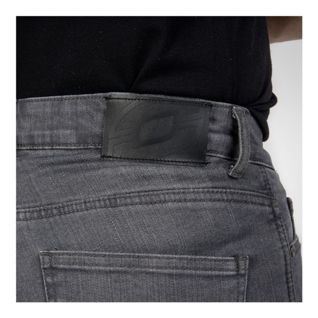 Jeansy motocyklowe OZONE STRIKER REGULAR WASHED GREY szary