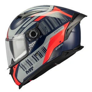 Kask integralny MT BRAKER SV COCKPIT RED/GREY/BLUE czerwony szary granatowy