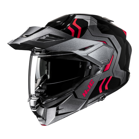 Kask szczękowy HJC I80 VELLY BLACK/RED czarny czerwony