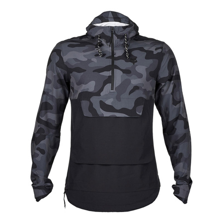 Kurtka rowerowa FOX RANGER WIND PULLOVER BLACK CAMO czarny szary