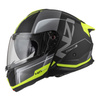 Kask szczękowy NZI COMBI 3 DUO ORBE BLACK ANTRACITE YELLOW MATT szary żółty