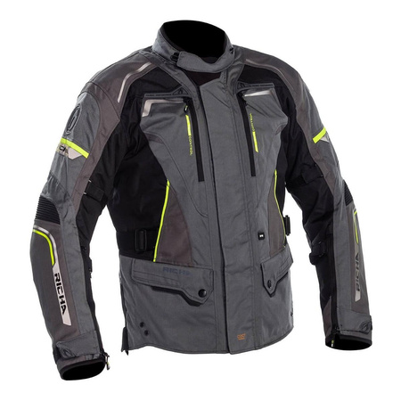 Kurtka tekstylna RICHA INFINITY II TITANIUM grafitowy szary czarny żółty fluo