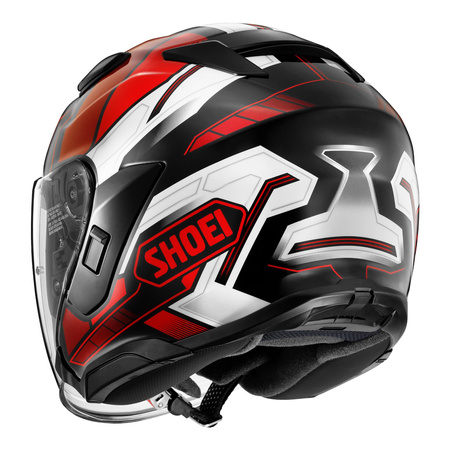 Kask otwarty SHOEI J-CRUISE 3 WHIZZY TC-1 czarny czerwony biały