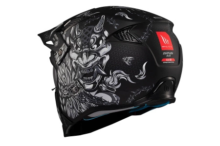 Kask otwarty z wpinaną szczęką MT STREETFIGHTER SV S HELLISH MATT BLACK/GREY czarny szary