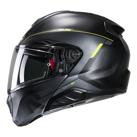 Kask szczękowy HJC RPHA 91 COMBUST BLACK/YELLOW czarny żółty fluo
