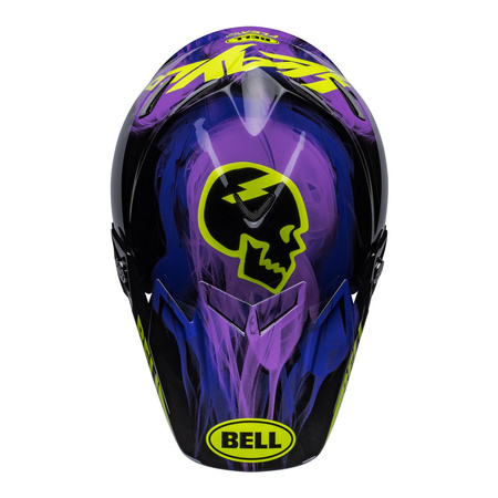 Kask cross BELL MOTO-9S FLEX SLAYCO BLACK/PURPLE czarny fioletowy żółty fluo niebieski