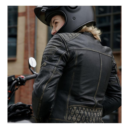 Kurtka skórzana damska REBELHORN HUNTER PRO LADY VINTAGE BLACK czarny brązowy
