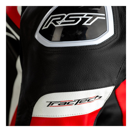 Kurtka skórzana RST TRACTECH EVO 4 CE BLACK/RED czarny czerwony