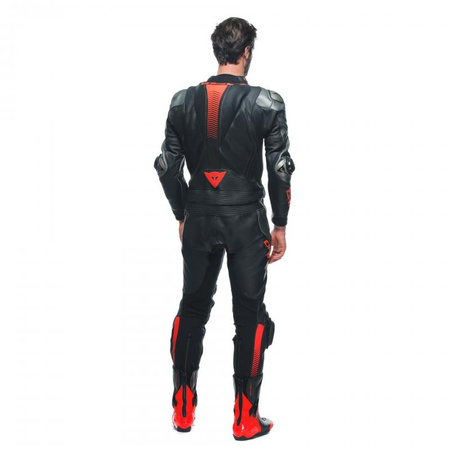 Kombinezon dwuczęściowy DAINESE LAGUNA SECA 5 BLACK/FLO RED czarny czerwony fluo