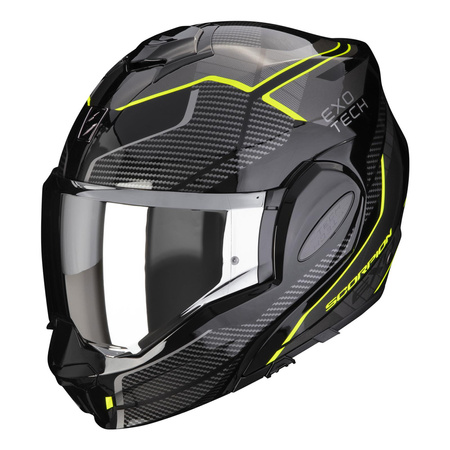 Kask szczękowy SCORPION EXO-TECH EVO ANIMO BLACK/NEON YELLOW czarny żółty fluo