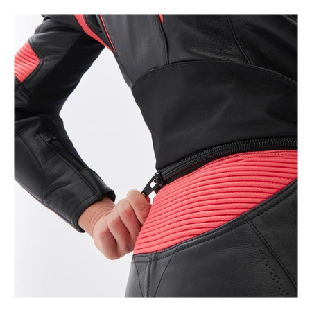 Spodnie skórzane damskie REBELHORN REBEL LADY PINK/BLACK różowy czarny