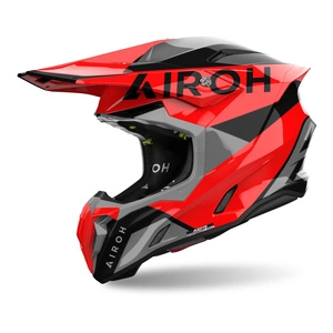 Kask cross AIROH TWIST 3 KING RED GLOSS czerwony szary czarny